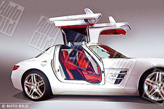 Illustration for article titled Round Two Of Mercedes SLS Gullwing Images Leak!